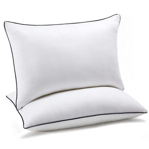 Bed Pillows for Sleeping, Down Alternative Cooling Pillows For Back, Stomach or Side Sleepers (Set of 2)