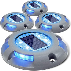 Solar Deck Lights Solar Lights Outdoor LED light Waterproof Garden Decor for Garden Driveway Pathway (4 Pack)