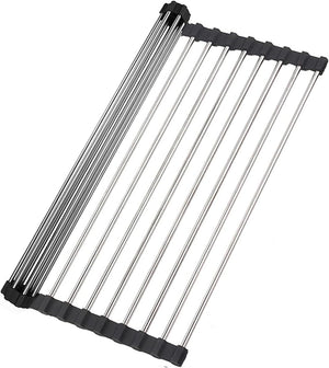 Foldable Roll Up Dish Drying Rack Multipurpose Over The Sink Drainer Rack Kitchen Draining Board