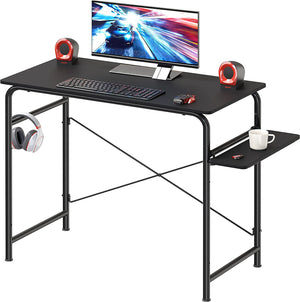 Home Computer Desk with Shelves, Home Office Writing Table  for Bedroom, Living Room, Study