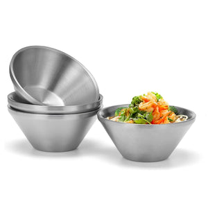 4 Pack Stainless Steel Double Wall Insulated Dessert Bowls for Dessert Ice Cream Travel Camping Outdoor