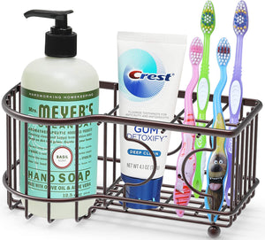 Multi-Functional Toothbrush Holder 6 Slots, Bathroom Accessories Organizer