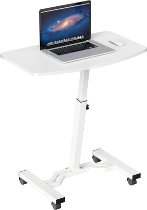 Mobile Laptop Stand Desk Rolling Cart, Adjustable Height Laptop Desk