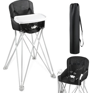 Portable Highchair for Babies and Toddlers, Compact Folding Travel Sit High Chair for Dining, Picnics, Camping, for 6+ Months