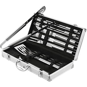 Stainless Steel BBQ Tool Set,Barbecue Grill Tool Set, 18 Piece BBQ Grill Kit Grill Utensils