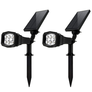 Solar Lights Outdoor,Upgraded Solar SpotLights IP65 Waterproof Solar Wall Light  for Outdoor Yard Garden Pathway Landscape Lighting (Pack of 2)