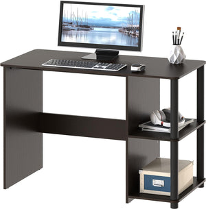 Writing Computer Desk, Home Office Study Desk with Storage Shelves