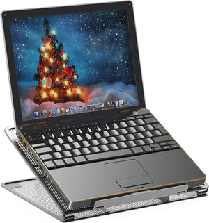Mesh Ventilated Adjustable Laptop Stand, Black