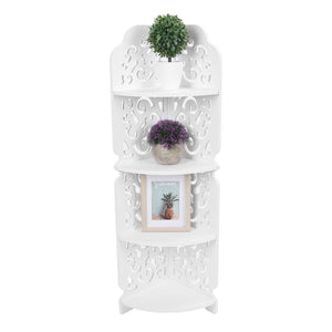 4 Tiers Bathroom Cabinet Corner Shelf Toilet Shower Cupboard Storage Rack