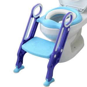 Baby Toddler Kids Potty Toilet Training Seat with Step Stool  - Adjustable Footrest