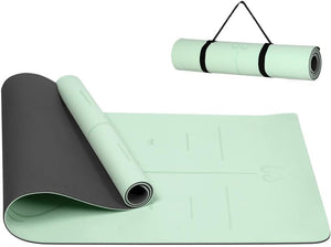 Yoga Mat for Women Men Beginner, 2"L x 24"W x 0.24” Thickness, Workout Mat with Carrying Strap for Pilates and Floor