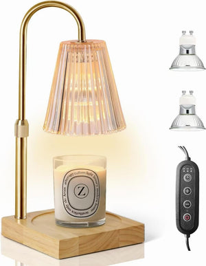 Dimmable Candle Warmer Lamp,Height Adjustable with 2 Bulbs, for Home Decor Housewarming Yoga Zen, Thanksgiving Christmas Birthday & Mom Gifts(candle is no included)