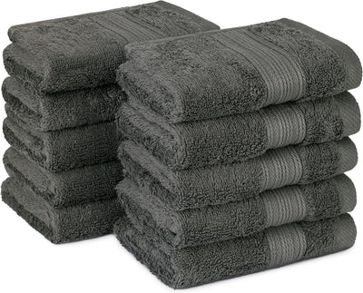 10 Pack Premium Wash Cloths Set, 100% Cotton Highly Feel face Cloths(30 x 30 cm)