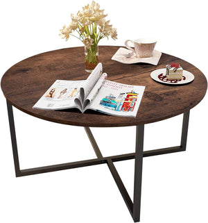 Round Coffee Table, Sofa Table, Office Desk, Kitchen Dining Table Modern Leisure Tea Table for Living Room