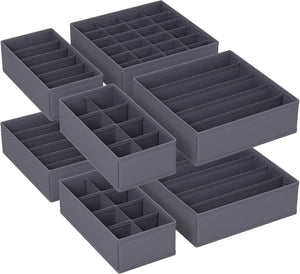 Underwear Organiser, Wardrobe Storage Box, Fabric Boxes Storage（Set of 8）