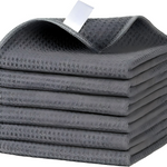 ( 6 Pack)Waffle Pattern Cleaning Cloths, Reusable Absorbent Microfiber Cleaning Cloths, Lint Free Microfiber Kitchen Towels,12.6 x 12.6 inch