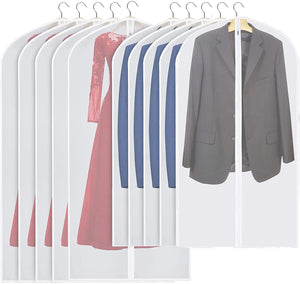 Garment Bags, Transparent Full Zipper Suit Bag Used for Closet Clothes Storage