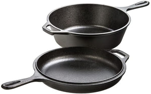 Preseasoned Cast Iron Combo Cooker, Cast Iron Skillet (26 cm) & Pot | Dutch Oven