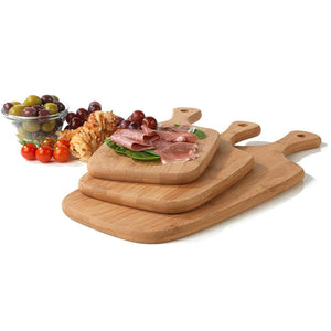 Bamboo Paddle Chopping Board 3-Pieces Set