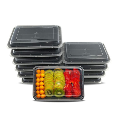 10 Pack Meal Prep Containers, 1 Compartment Reusable Food Storage Plastic Containers with Lid