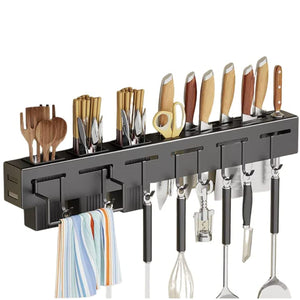Multifunctional Kitchen Utensil Rack Wall Mounted Pot Rack,  Kitchen Organizer Utensil Hanging Rack, Kitchenware storage rack