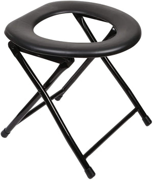 Portable Camping Toilet Chair - Folding Bedside Commode - Lightweight Foldable Outdoor Porta Potty for Adults