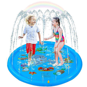 Splash Pad Sprinkler Pad Splash Play Mat 68" Outdoor Water Toys Outdoor Sprinkler for 1-12 YearsPool
