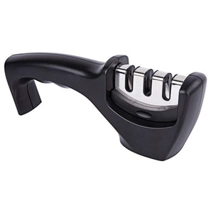 Knife Sharpener - Kitchen 3 Stage Knife Sharpener for Straight and Main Kitchen Knives