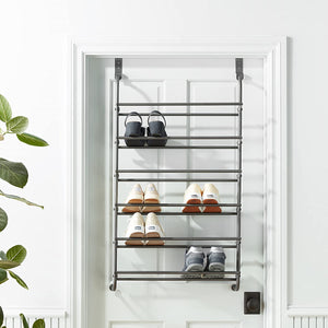 Over The Door Shoe Rack With 6 Shelf, Hanging Shoe Organizer Closet Storage Organizer
