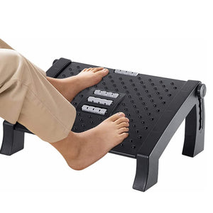 Adjustable Foot Rest Under Desk, 6 Height Adjustable Office Chair Footrest with Massage Surface,