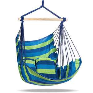 Hanging Rope Hammock Chair Swing Seat  Camping Bed for Any Indoor or Outdoor Spaces