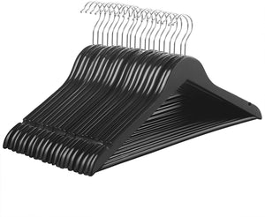 20Pack Wooden Coat Hangers – Solid Wood Hanger With Bar For Coat, Jacket, Pants, and Dress Clothes